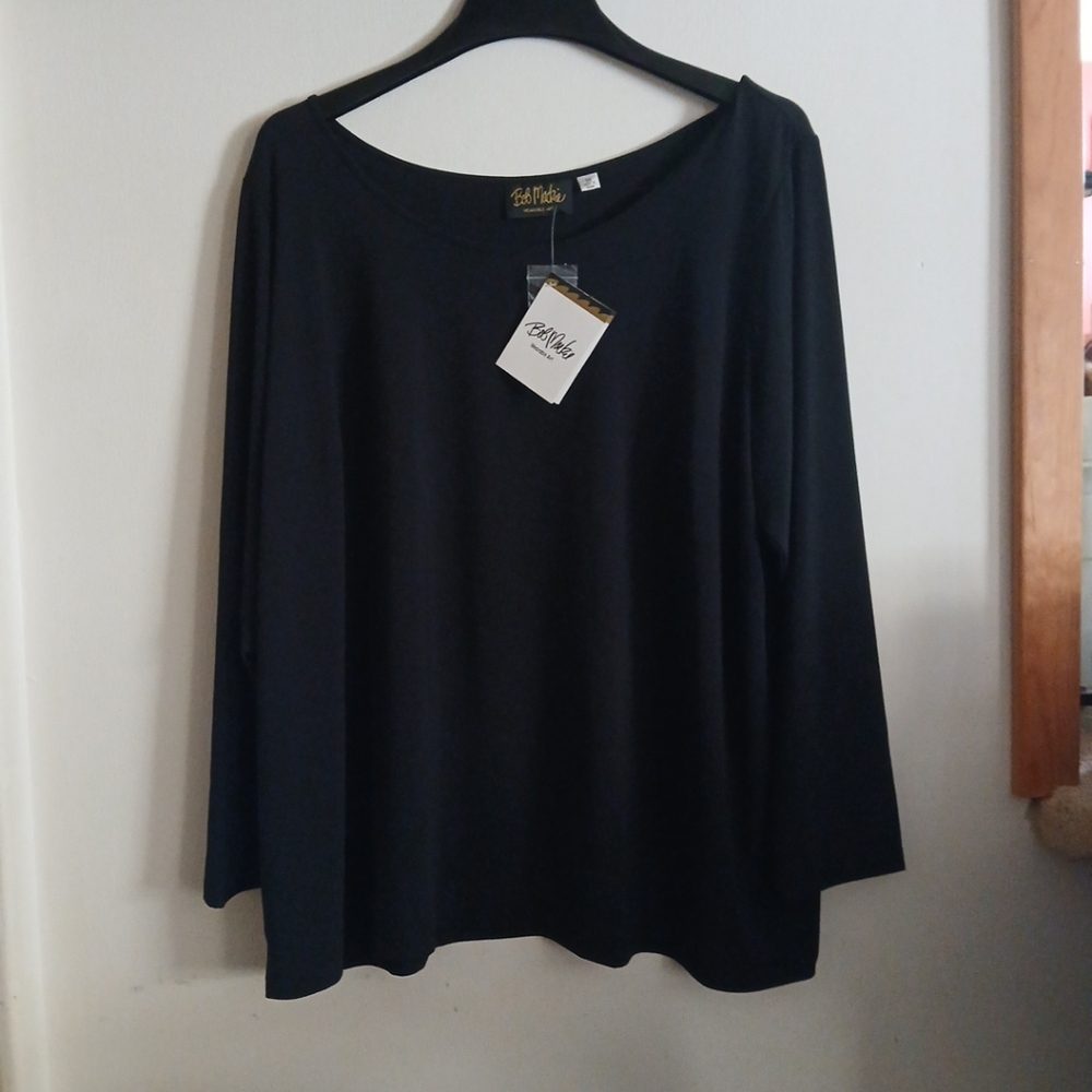 Bob Mackie Elegant Black Blouse